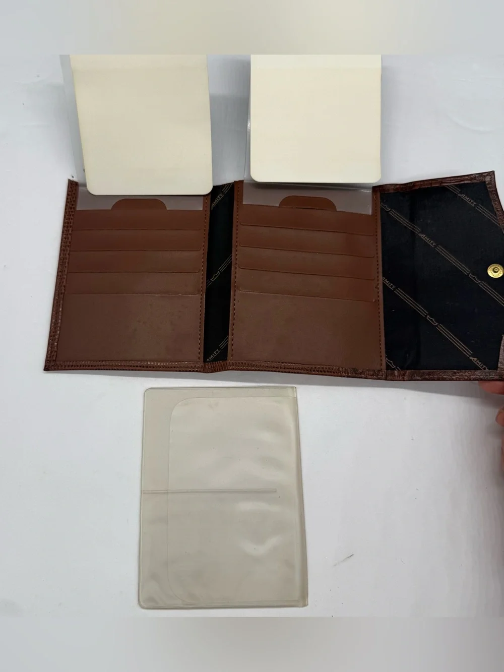 Vintage Amity Cowhide Leather Trifold Wallet